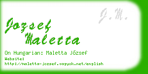 jozsef maletta business card