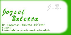 jozsef maletta business card